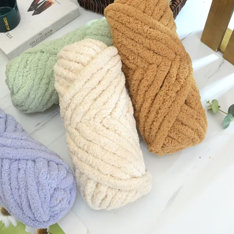 Woven Scarf Blanket - Benang Ekor Kucing, Benang Strip Es