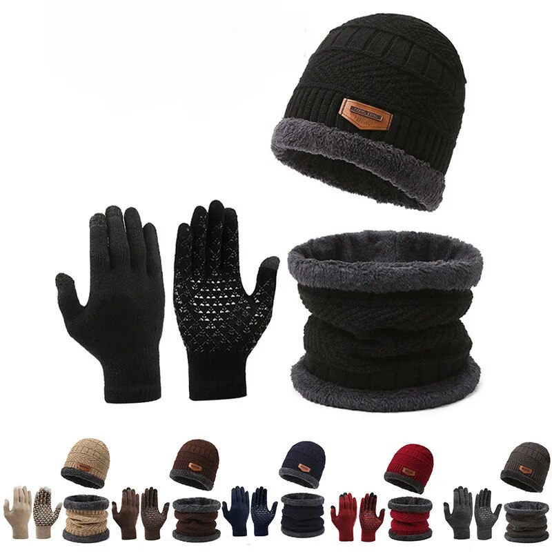 Muffler Men Wool - Topi tahan angin pria, topi rajut