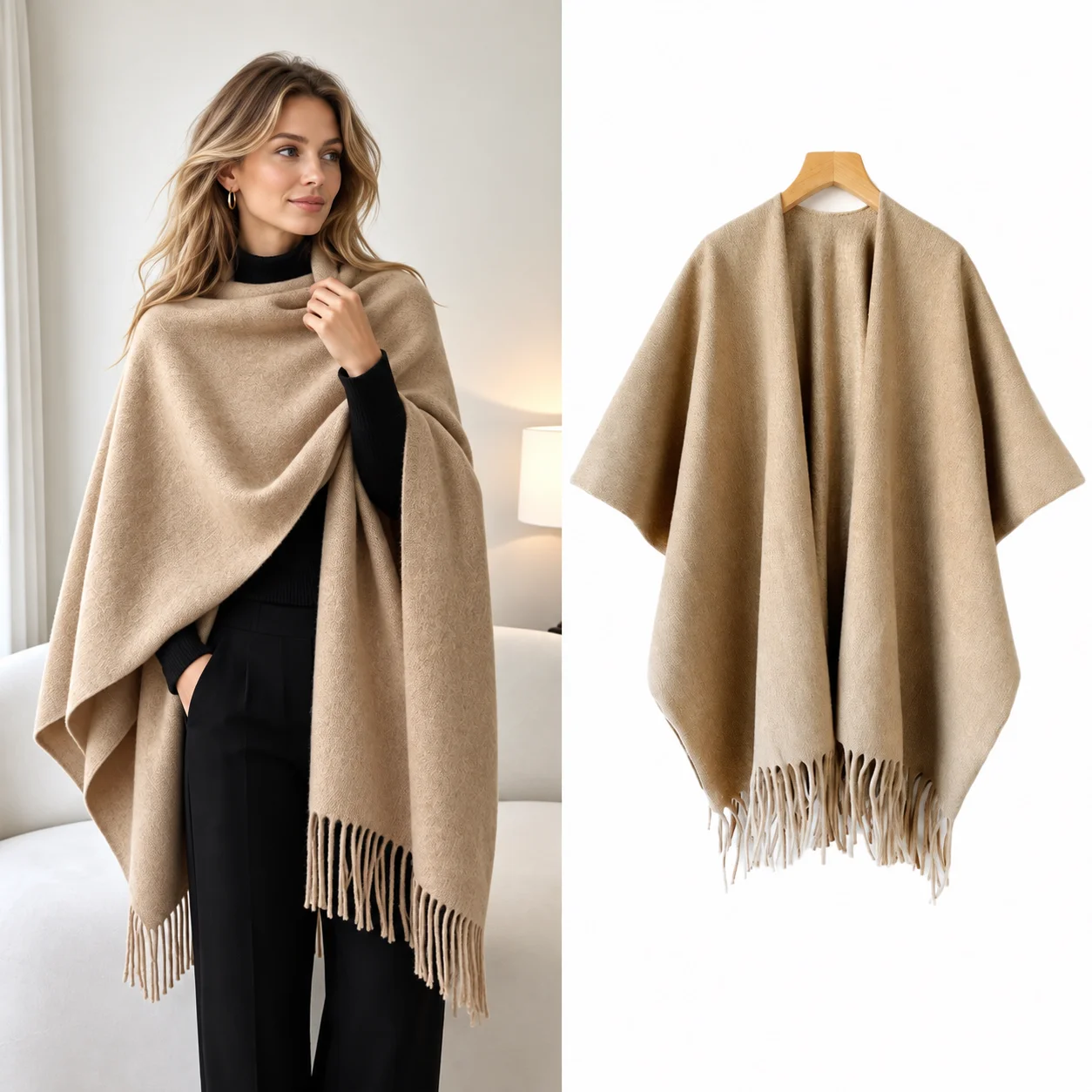 Selendang Musim Dingin, Jubah  - Woven Scarf Blanket ulasan dan harga