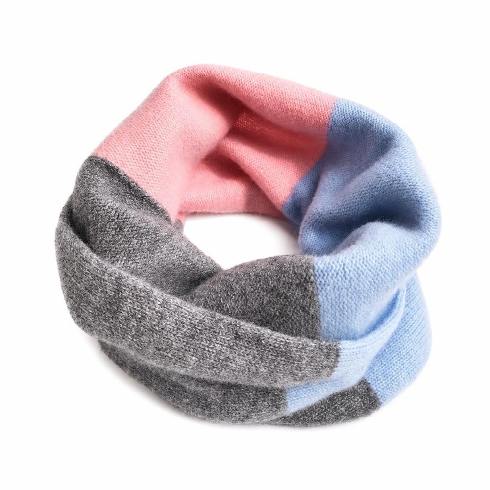 Syal Rajut Warna-warni dengan  - Infinity Scarf Knit ulasan dan harga