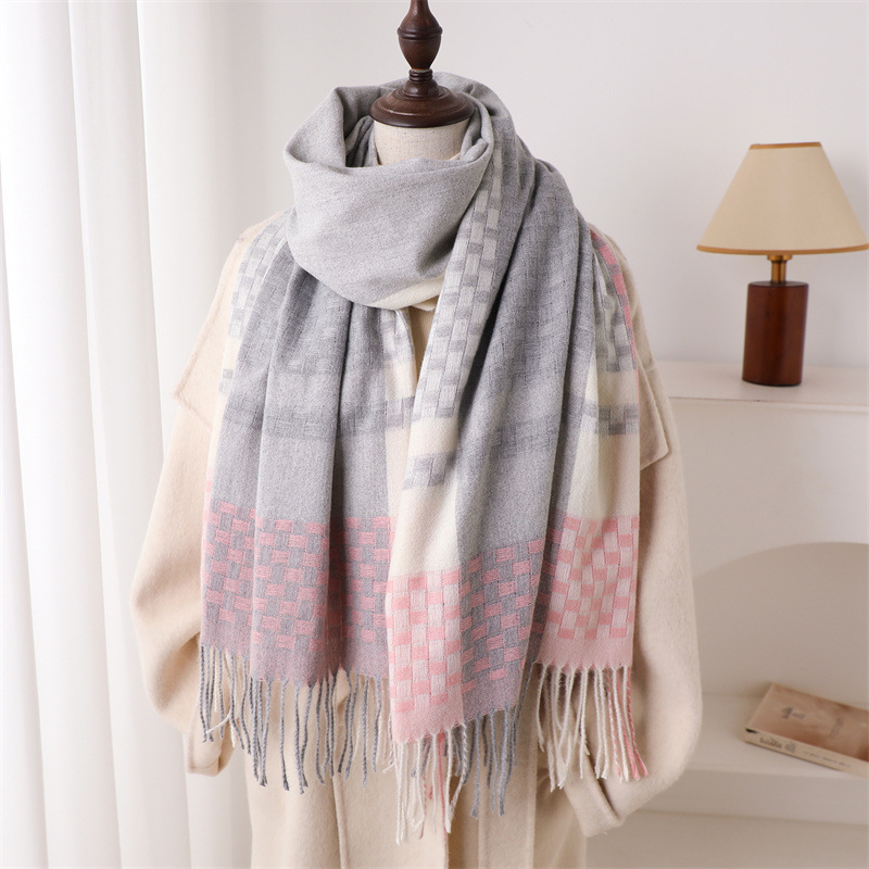 Syal Kasmir Wanita Bermotif Ko - Woven Scarf Blanket ulasan dan harga