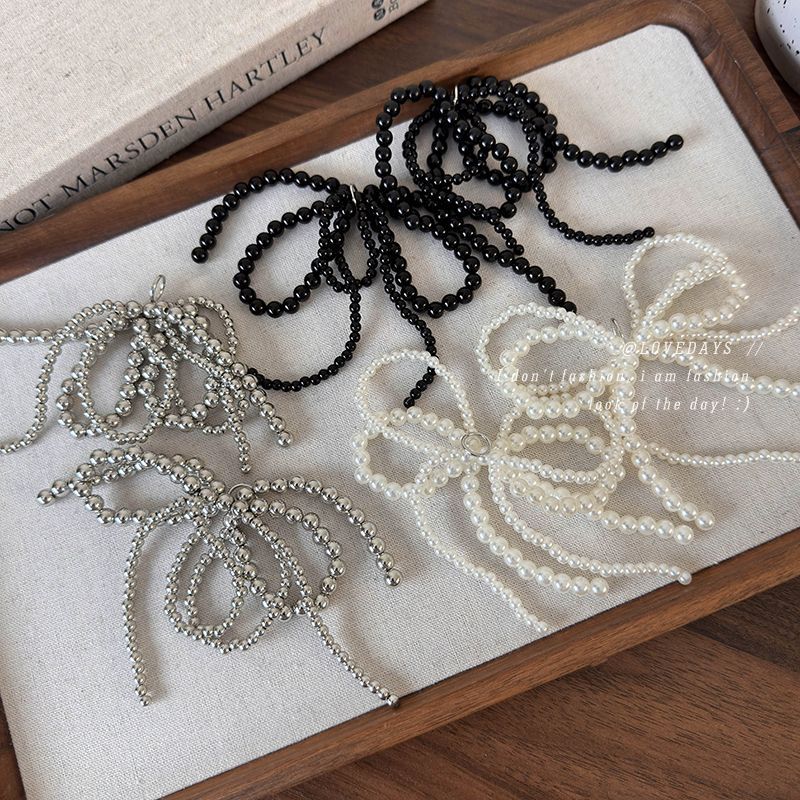 Hiasan Sepatu Mutiara Pita Rum - Tie Clip Silver ulasan dan harga