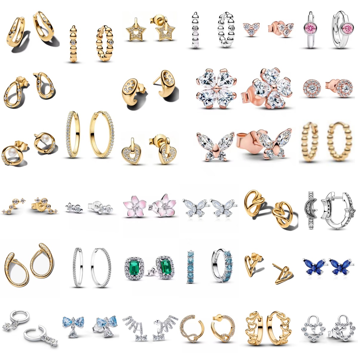 Anting-anting Zirkon Berbentuk - Tie Clip Silver ulasan dan harga