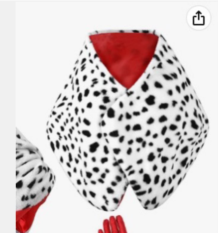 Aksesoris Kostum Cruella Devil - Face Scarf Mask ulasan dan harga
