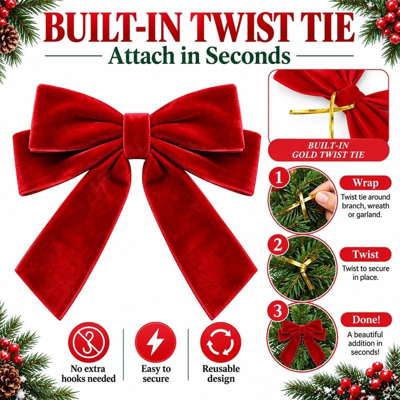 24 buah pita beludru merah yan - Bow Tie Pre Tied ulasan dan harga