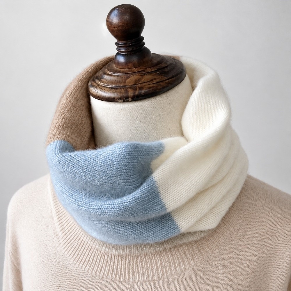 Syal Infinity Rajutan Warna-wa - Infinity Scarf Knit ulasan dan harga