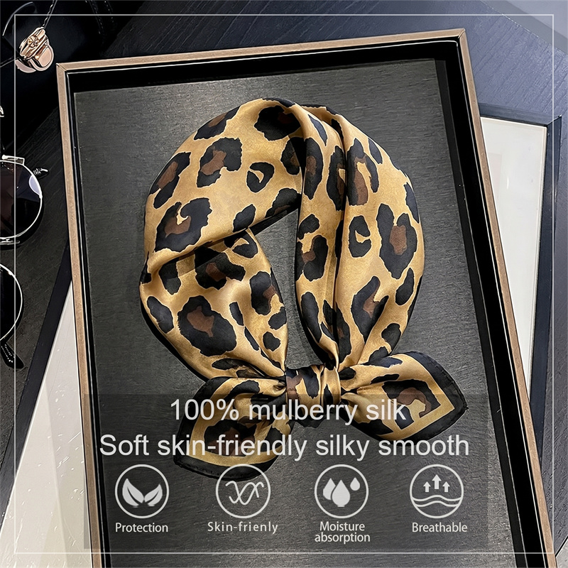 Syal Persegi Sutra 100% Motif  - Face Scarf Mask ulasan dan harga